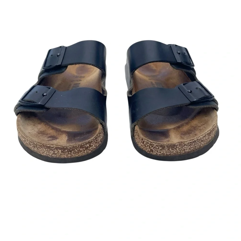 Birkenstock Arizona sandals leather buckle black 5.5 - Picture 3 of 8